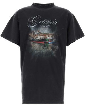 Tシャツ・カットソー BALENCIAGA Charcoal cotton oversize Tbilisi t-shirt Balenciaga Charcoal Cotton Oversize Tbilisi T Shirt | Balardi