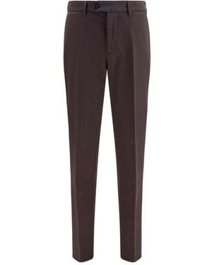 Brunello Cucinelli Brown Cotton Casual Trousers