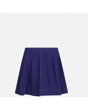 MC2 Saint Barth Girl Corduroy Skirt - Blue