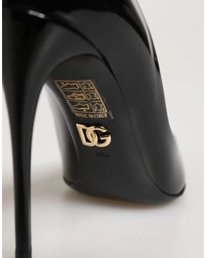 Dolce & Gabbana Calf Leather Stiletto Heels Pumps Shoes - Black