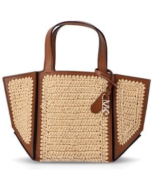 Michael Kors Jordi Small Hand-Crocheted Tote Bag - Natural