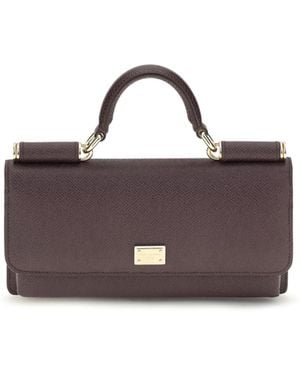 Dolce & Gabbana Dolce & Gabbana Micro Sicily Shoulder Bag - Purple