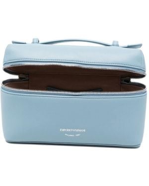 Emporio Armani Leather Vanity Case - Blue