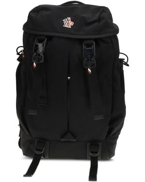 Moncler Leather-Trimmed Backpack Polyamide - Black