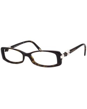 Tiffany & Co. Eyeglasses Rectangle Full Rim, Dark Frame And Clear Demo Lenses Lens Tf20168015 Sunglasses - Brown