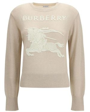 Burberry Beige Polyester Sweatshirt - Natural
