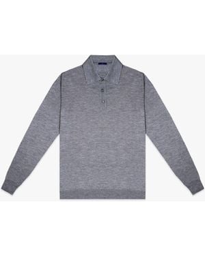 Larusmiani Long Sleeve Polo Coppa Europa Jumper - Grey