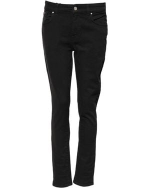 Dolce & Gabbana Black Cotton Skinny Mid Waist Denim Jeans