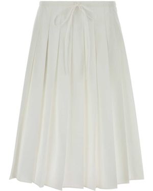 Prada Poplin Skirt - White