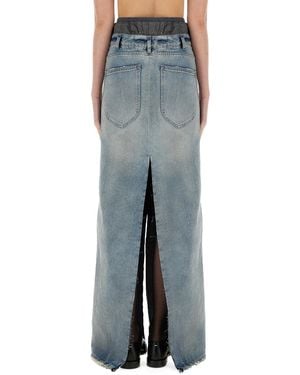 Maison Margiela Skirt: Anonymity Of The Lining Cotton - Blue