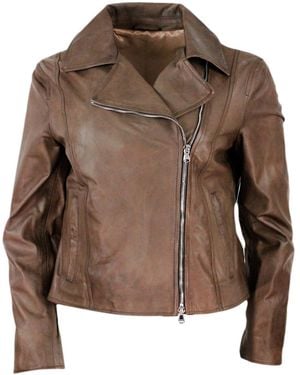 Barba Napoli Studded Jacket - Brown