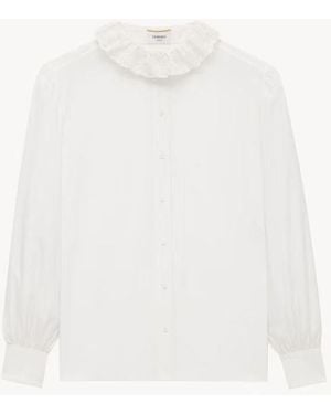 Saint Laurent Saint Laurent Ruffled Collar Shirt - White