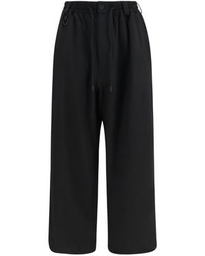 Y-3 Wool Straight-Leg Pants Pants - Black