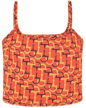 Tシャツ・カットソー GUCCI Cotton top with iconic Horsebit motif Arancio Gucci Cotton Top With Iconic Horsebit Motif in Red | Lyst