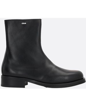 Our Legacy Camion Smooth Leather Ankle Boots - Black