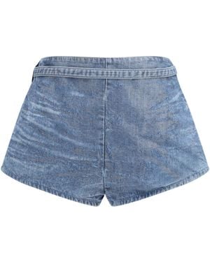 DIESEL Cotton Shorts Cotton; Polyester Bermuda - Blue