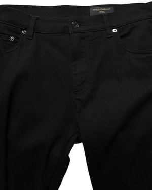 Dolce & Gabbana Cotton Stretch Skinny Denim Jeans Elastane Clothing - Black