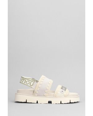 Mou Bio Sandal Flats - Natural