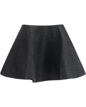 Ganni Wool Peacoat Skirt - Black