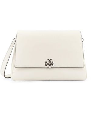 Tory Burch Charlie Leather Shoulder Bag - Natural