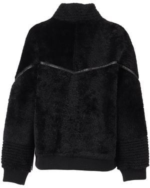 Diego M Sheepskin Coat Lamb Fur - Black