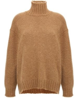 Jil Sander Alpaca Blend Turtleneck Sweater - Brown