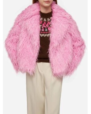 Mc2 Saint Barth Furry Short Jacket Sully - Pink