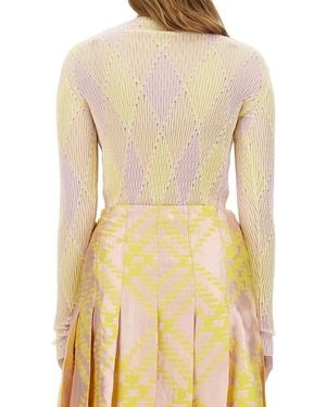 Burberry Check Pattern Shirt (Size S) - Yellow