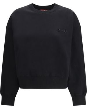 Gucci Brushed Cotton Jersey Sweatshirt Sweatshirts - Blue