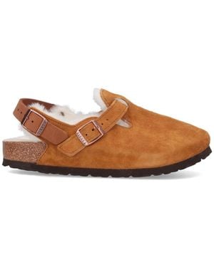 Birkenstock Tokio Fur Mules - Brown