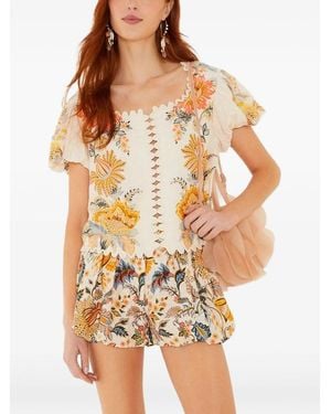 FARM Rio Shirt Top - Brown