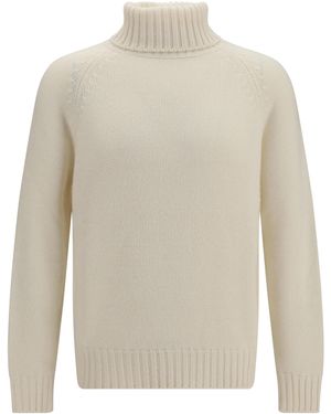 Umit Benan Milano Cashmere Turtleneck Jumper Kashmir/Capra Hircus - White