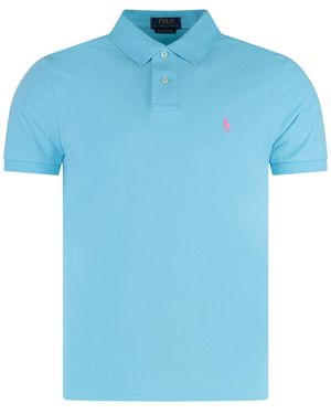 Ralph Lauren Cotton-Piqué Polo Shirt - Blue
