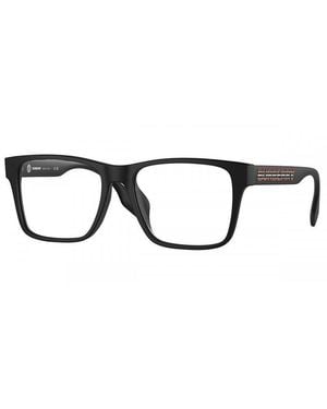 Burberry Eyeglasses Rectangle Full Rim, Matte Frame And Clear Demo Lenses Lens Be2393D3464 Sunglasses - Black