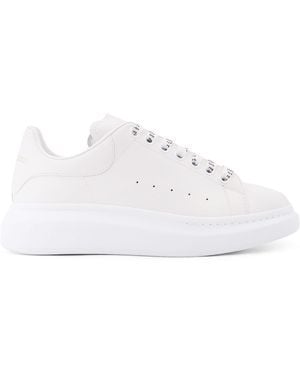 McQueen Leather Low-Top Trainers - White