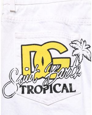 Dolce & Gabbana Cotton Ripped Slim Fit Denim Jeans Elastane Clothing - White