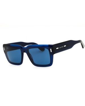 Calvin Klein Calvin Klein Ck23538S Rectangular Acetate Sunglasses - Blue
