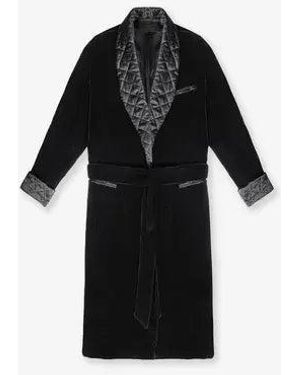 Larusmiani Robe Panther Velvet - Black