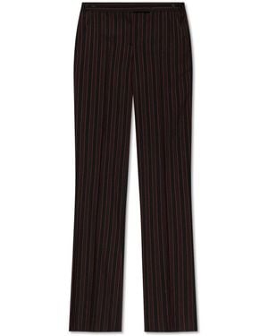 Alexander McQueen Pinstriped Low-Rise Trousers - Black