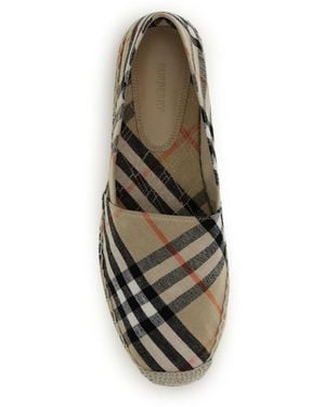 Burberry Espadrilles Mews Check Sand Ip Upper: Cotton Sandal - White