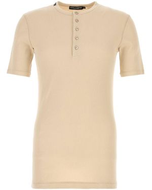 Dolce & Gabbana Skin Cotton T-Shirt - Natural