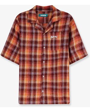 Barrow Used Effect Cotton Shirt - Red