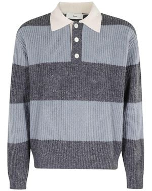 DUNST Chunky Rugby Sweater - Gray