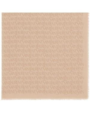 Saint Laurent Square Scarf - Natural