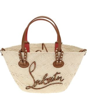 Christian Louboutin Raffia Tote Bag Small - Natural
