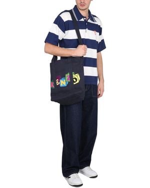 KENZO Polo Shirt Nautical Stripes Cotton - Blue