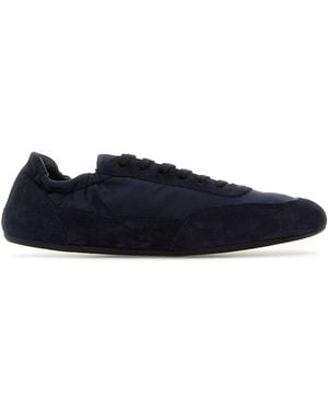 Prada Re-Nylon And Suede Collapse Trainers - Blue