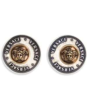 Versace Coins Earrings Palladium - White