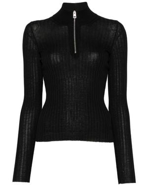 Mrz Cashmere And Silk Jumper - Black