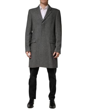 Dolce & Gabbana Single Breasted Trench Coat Jacket Pl+Wo Clothing - Black